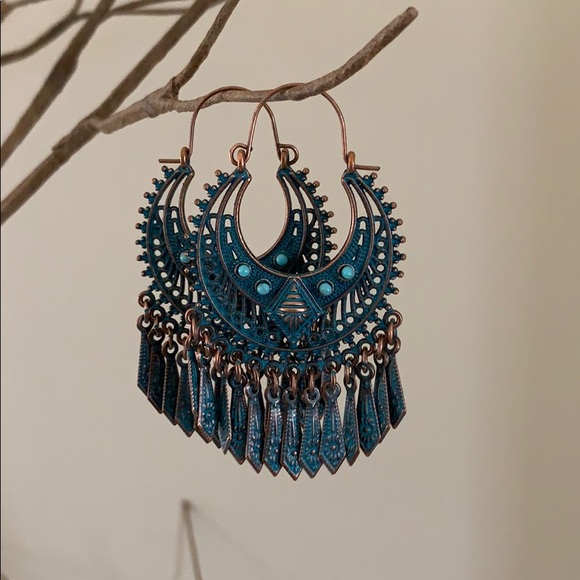 BOGO! Bohemian Ornate Semicircle Earrings - Picture 6 of 6